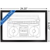 Trends International LINE AND BRUSH - Continuous Line Boombox Framed Wall Poster Prints - 3 of 4