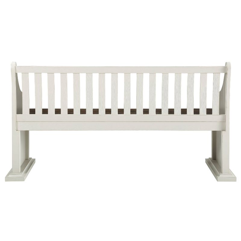 18&#34; Joanna Bench with Back Dark Brown/Ivory - Steve Silver Co., 6 of 8