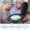 LED Magnifying Glass Desk Lamp w/ Swivel Arm & Clamp 2.25x Magnification Black - image 3 of 4