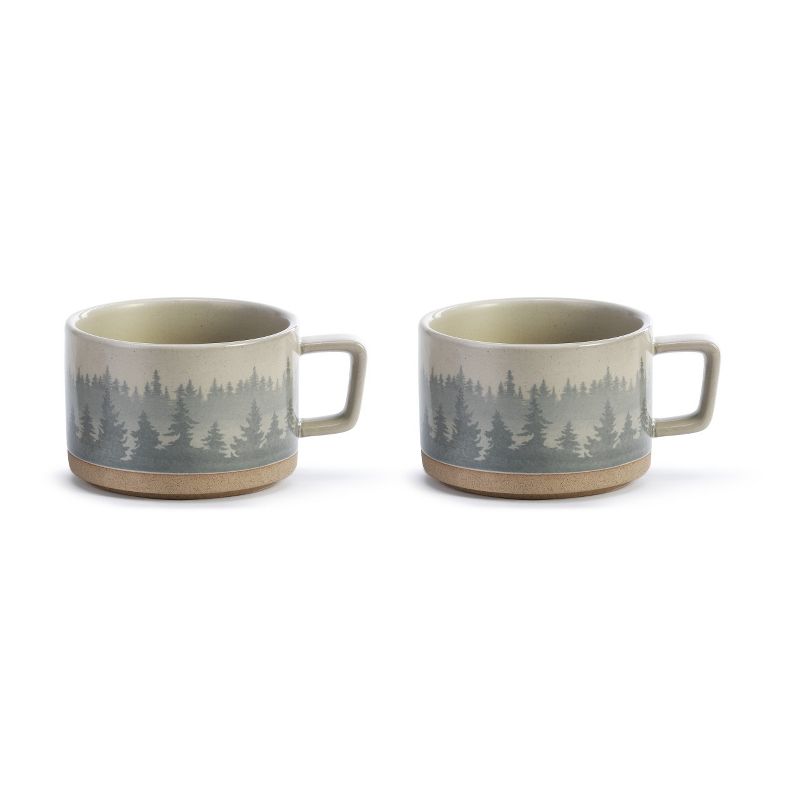 DEMDACO At Home Among the Trees Soup Mug - Set of 2 Grey, 1 of 5