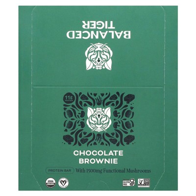Organic Functional Mushroom Protein Bars | Full Dose (1500mg) Lions Mane, Chaga, Reishi & Cordyceps Bars | Vegan Protein Bars, Adaptogens, Superfoods
