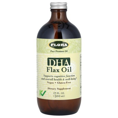 Flora DHA Flax Oil, 17 fl oz (500 ml)