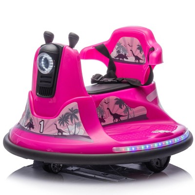 INFURNIC Baby Walkers Kids Ride On Bumper Car with 360 Degree Rotation and Parental Control, Red, 26.18"*26.18"*18.74"