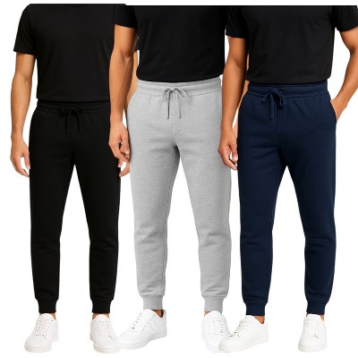 Mens 3 Pack Ultra Soft Jogger Sweatpants