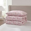 Nestl Modern Comforter, 3pc Floral Comforter Set, Floral Bedding Set - 3 of 4