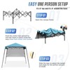 EAGLE PEAK 8x8ft Pop Up Canopy with Sidewall, 8x8 Base 6x6 Top - 4 of 4
