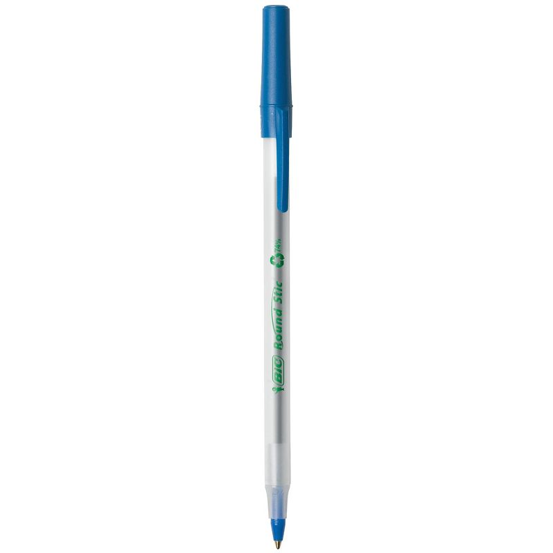 BIC Ecolutions Round Stic Ballpoint Pens, Medium Point (1.0mm), 200-Count Pack,Pens Made from 97% Recycled Plastic, 4 of 5