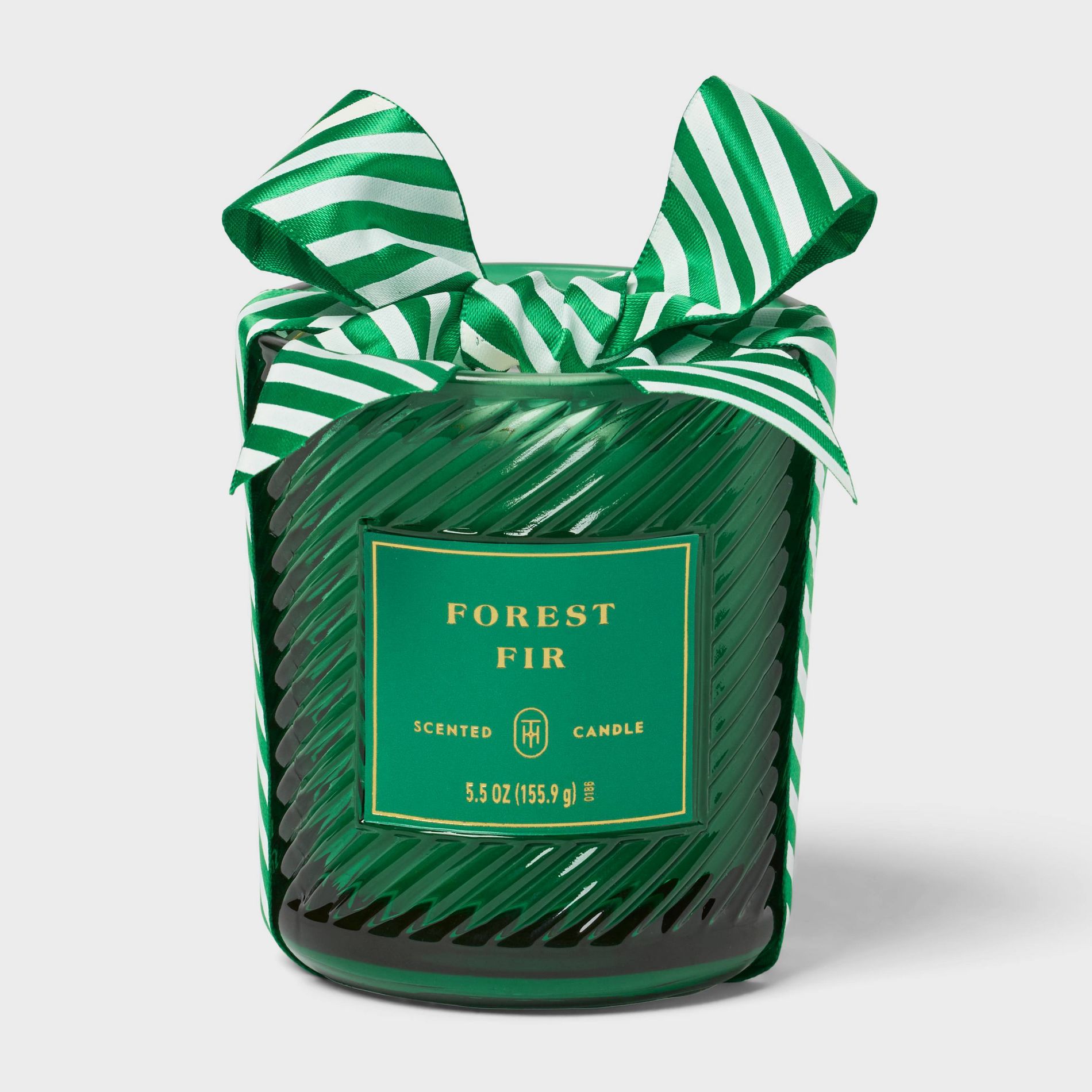 Swirled Glass Forest Fir Jar Candle Green 5.5oz - Threshold™