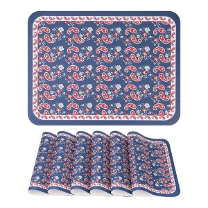 REGALWOVEN Placemats Set of 6 Leather Placemats for Kitchen Dining Table Decor  Heat Resistant - 1 of 4