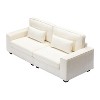 GDFStudio Hazel Modern Cozy Upholstered Loveseat with Toss Pillows - 4 of 4