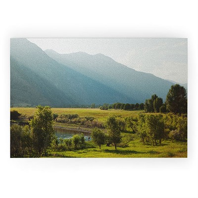 Kevin Russ Wading Deer 24" x 36" Welcome Mat - Society6