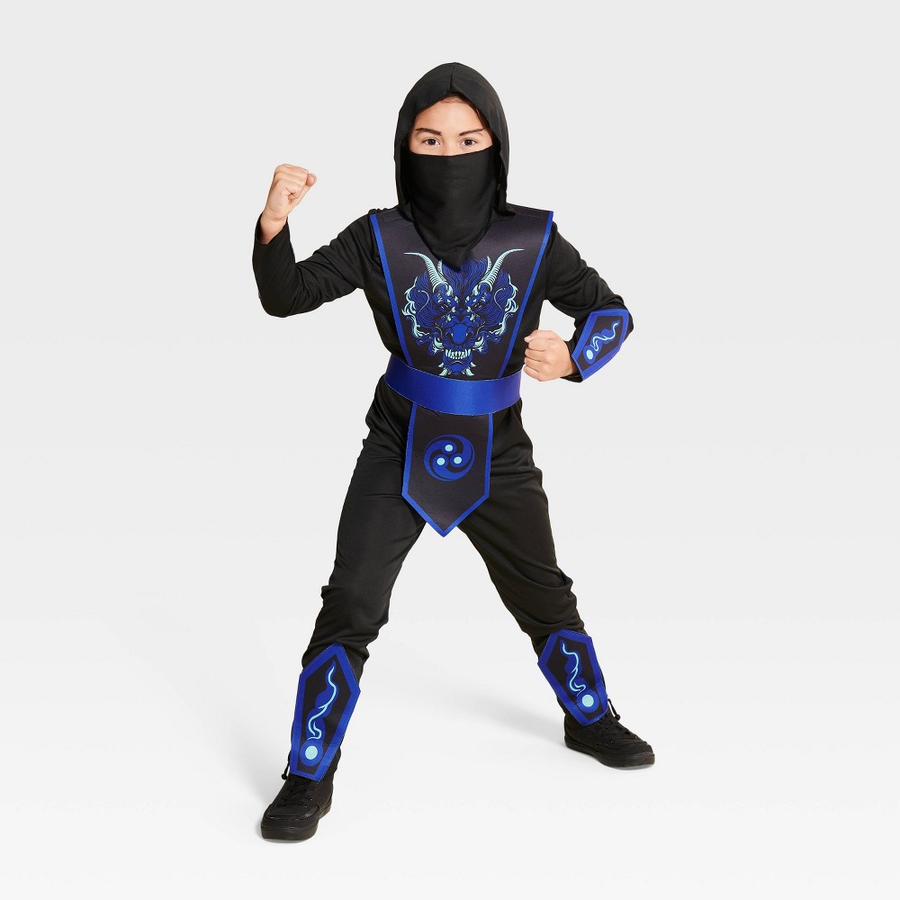 Kids' Water Dragon Ninja Halloween Costume Jumpsuit with Mask S - Hyde & EEK! Boutique™