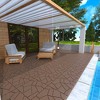 Chic Crate-Stone Style Interlocking Deck Tiles – 44-Pack Quick-Install 12x12 Patio Flooring  Indoor/Outdoor Red Brown - 4 of 4