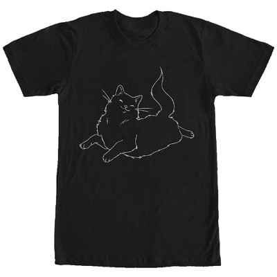 Men's Lost Gods Happy Cat T-shirt - Black - Small : Target