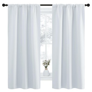NICETOWN Blackout Curtains Rod Pocket Thermal Insulated Privacy Drapes (2 Panels) - 1 of 4