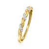Pure Collection by Ross-Simons Diamond-Accented Twisted Ring in 14kt Yellow Gold - 3 of 4