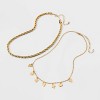 Twisted Chain and Charm Multi-Strand Necklace - Wild Fable™ Gold: Iron, Zinc Alloy, Cubic Zirconia, Lobster Claw Clasp - 2 of 3