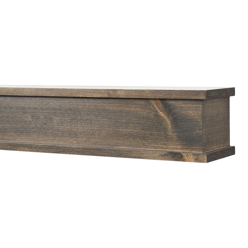 Modern Ember Cody Wood Fireplace Mantel Shelf with Top & Bottom Molding, 5 of 9