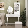 NicBex Makeup Vanity Desk with Mirror and Lights,Makeup Table with Drawers for Bedroom - 2 of 4