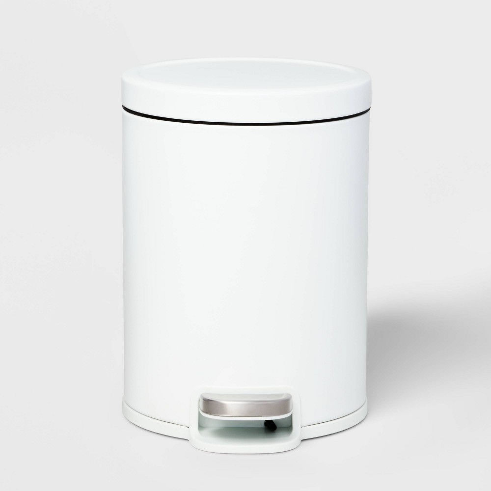 5L Round Step Trash Can White - Brightroom™