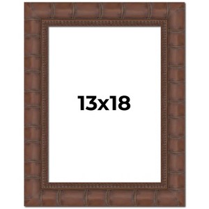 PosterPalooza | 13x18 Wide Bamboo Picture Frame, UV Acrylic, 4 Finishes - Brown, Black, Silver, and Natural - 1 of 4