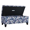 ORRD Floral Storage Ottoman with Soft-Close Lid, Hidden Compartment for Blankets, Multi-Functional Footrest & Seat for Living Room, Bedroom - 3 of 4
