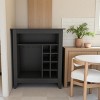 FURNIinspire Wine Racks Bar Cabinet, Wine Cabinet, Sideboard Kitchen Cupboards With Open Shelf, Wine Rack, Black, 17.7"*32.5"*37.07" - 4 of 4