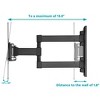 Monoprice Full Motion Single-Stud TV Wall Mount Bracket For 23" To 43" TVs up to 44lbs, Max VESA 200x200, Works - 4 of 4