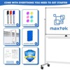 Maxtek 48" x 32" Whiteboard on Wheels Double Side Magnetic Dry Erase Board with Easel - 4 of 4