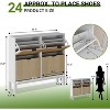 Acekool Shoe Cabinet Storage with 4 Flip Drawers, Adjustable Shelves & Metal Legs - 2 of 4