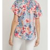 Women's Floral Potter Sleeve Shirt - entro - 4 of 4