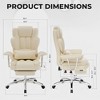 QingMoon PU Leather Office Chair, Ergonomic Desk Chair, High Back Office Chair with Footrest and Lumbar Support, Suitable for Home Office - 4 of 4