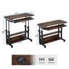 Vynxaria 32 Inches Portable Desk with Power Outlets, Height Adjustable Side Table Sofa Couch Bedside Laptop Computer Cart - 4 of 4