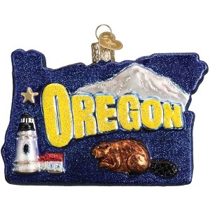Old World Christmas Blown Glass Ornament for Christmas Tree, State of Oregon - 1 of 4