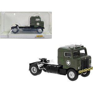 1950 Kenworth Bullnose Truck Tractor Olive Drab "United States Air Force" 1/87 (HO) Scale Model Car by Brekina - 1 of 3
