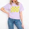 Simply Sage Market S.W.Smiley Checkered X Face Boxy Crop Top - 2 of 4