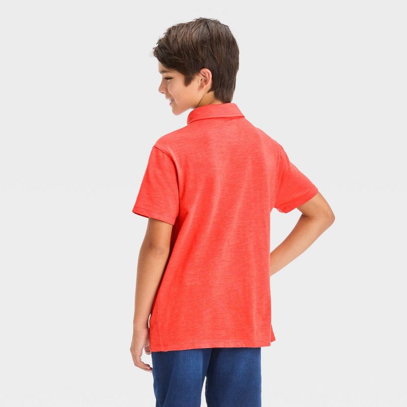 Boys' Short Sleeve Jersey Button-Down Shirt - Cat & Jack™, 3 of 5