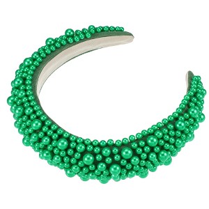 Unique Bargains Women's Sponge Wide Brim Pearls Padded Headband - 1 of 4