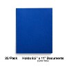 Staples School Grade 2 Pocket Folder with Fasteners Blue 25/Box 27542-CC - 2 of 4