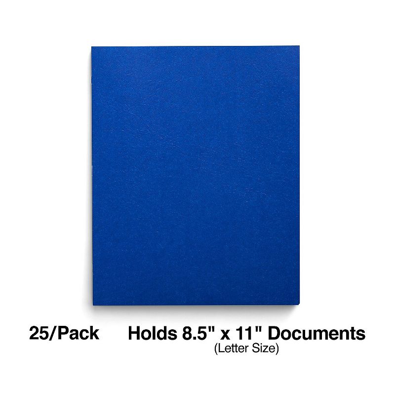 Staples School Grade 2 Pocket Folder with Fasteners Blue 25/Box 27542-CC, 2 of 5