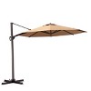Pellebant 10.5FT Patio Offset Cantilever Umbrella Round with 360Rotation 6 Heights Adjustable Aluminum Pole Outdoor Umbrella - 2 of 4