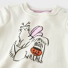 Baby 2pc Halloween Dog & Cat Trick-Or-Treating T-Shirt & Bloomer Set - Cat & Jack™ Cream - 3 of 4