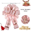Aoibox Large Christmas Tree Topper Bow 48x13 Inch Rose Gold Polyester with 4 Streamers for Tree Mantel Staircase Door 1 Piece - 2 of 4