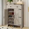 5-Tier Shoe Storage Cabinet with Adjustable Shelves & Drawer, Wooden Shoes Rack - 3 of 4