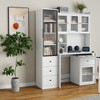 Racxily 70.87"H Tall Storage Cabinet: 1 Glass Door & 3 Drawers, White Narrow Unit, MDF/Particleboard for Bathroom/Kitchen/Living Room - 2 of 4