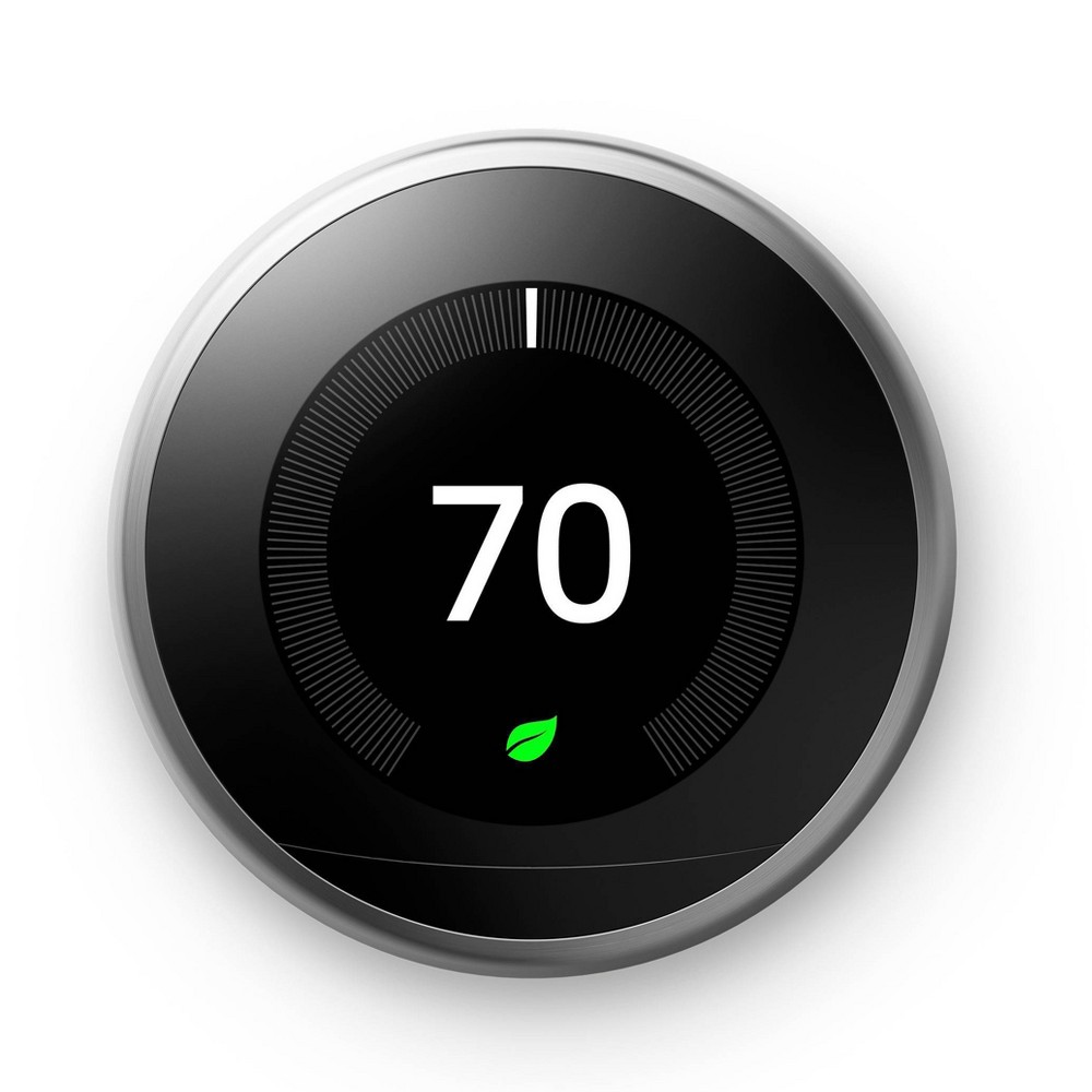 Photos - Thermostat Google Nest Learning  Stainless Steel T3007ES 