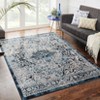 Vintage Rug Soft  Non Slip Plush Carpet Low Pile Stain Resistant Floor Cover Oriental Accent  Rug for Living Room Bedroom Nursery,Blue/5'3"x7'3" - 2 of 4
