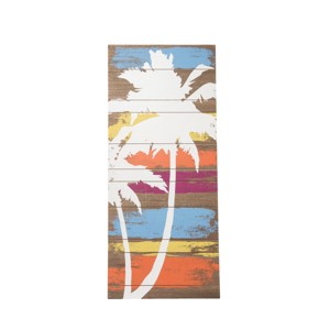 Beachcombers Palm Tree Plank Wall Art 13.5 x 1 x 31.75 Inches. - 1 of 2