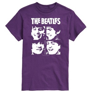 Men's - The Beatles - Group Member Faces Short Sleeve Graphic T-Shirt - 1 of 4