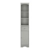 Tall Freestanding Bathroom Storage Cabinet With Drawers And Adjustable Dividers - ModernLuxe - image 4 of 4